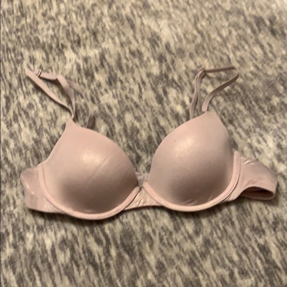 A light pink sparkly PINK bra